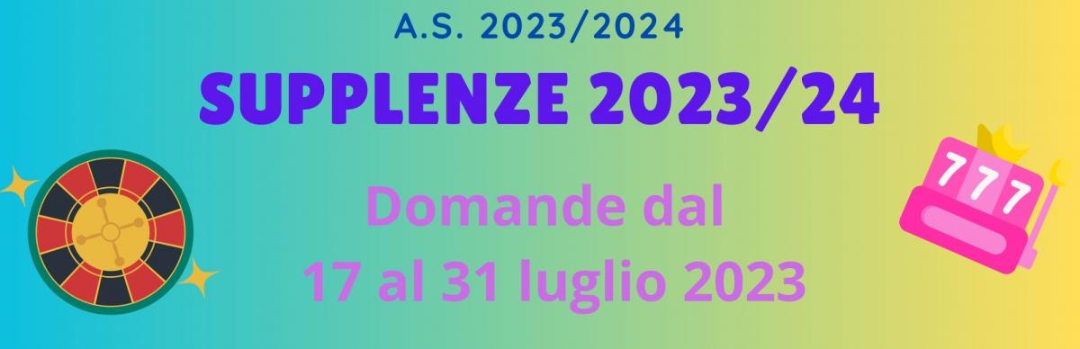 supplenze annuali 2023/24