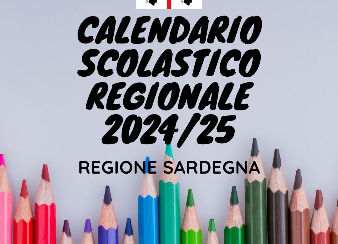 Calendario scolastico regionale – Sardegna – as 2024/2025
