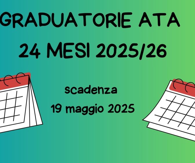 GRADUATORIE ATA 24 MESI, SCADENZA IL 19 MAGGIO 2025