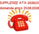 SUPPLENZE ANNUALI ATA 2026/27. DOMANDA ONLINE ENTRO IL 31 AGOSTO