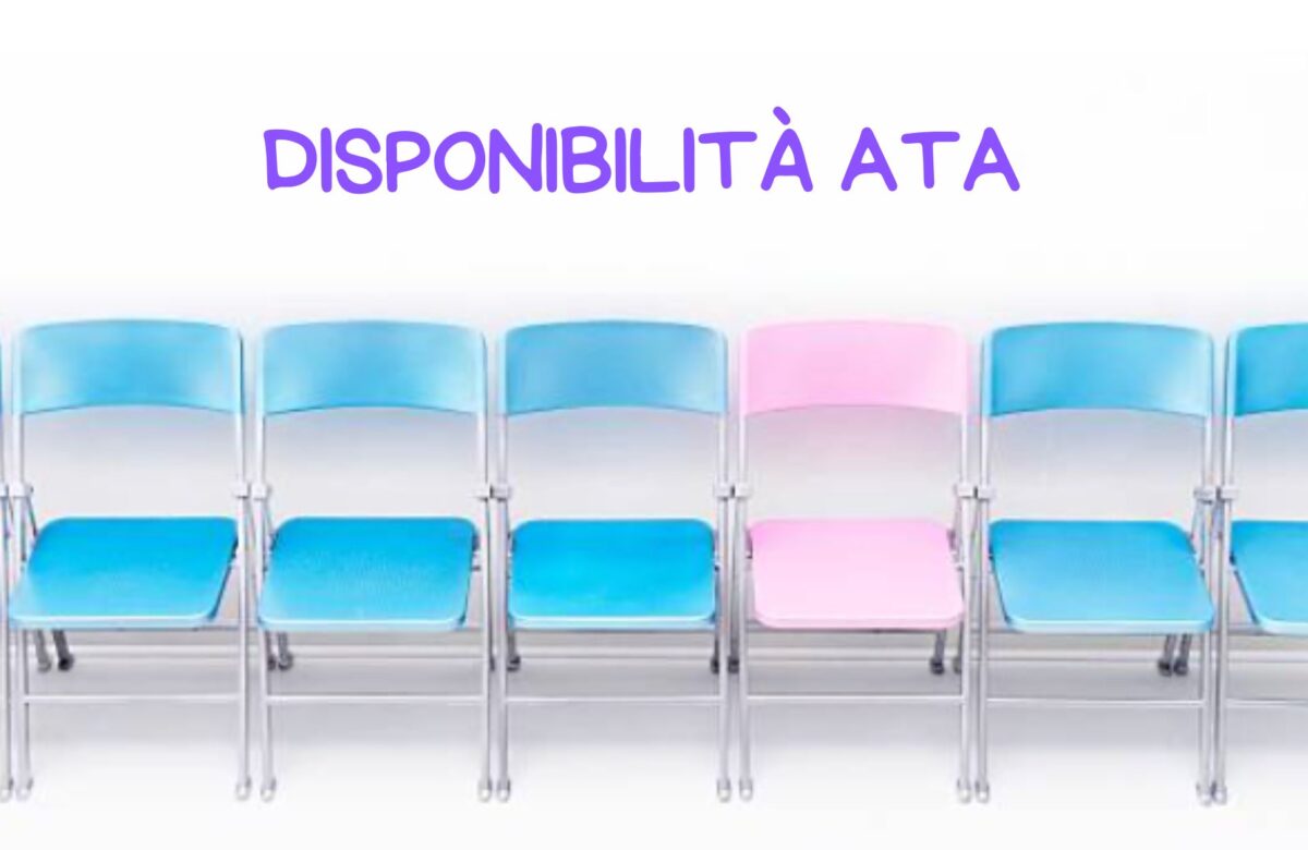 DISPONIBILITÀ POSTI ATA IN ORGANICO DI FATTO (PRIMA DI UTILIZZAZIONI E ASSEGNAZIONI)
