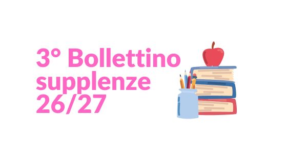 3° Bollettino Supplenze 2026/2027 – 23 Settembre 2026